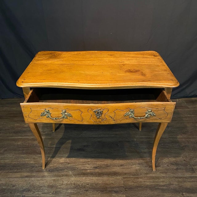 Brown French 19th Century Louis XV Console Table or Side Table For Sale - Image 8 of 12