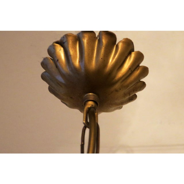 Gold-Plated Tole Wheatsheaf Chandelier by Hans Kögl, 1960s For Sale - Image 11 of 13