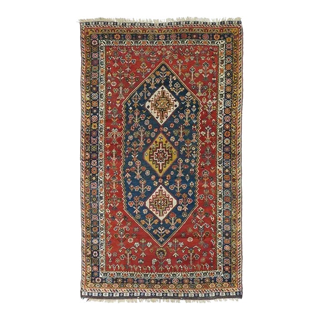 Antique Qashqai Rug 3'10'' x 7'1'' For Sale