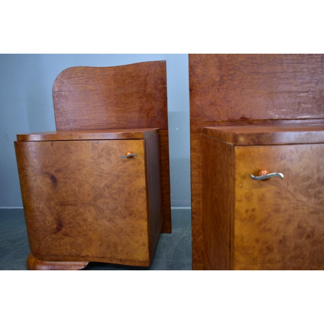 Art Deco Bedside Tables, Former Czechoslovakia, 1930s, Set of 2 For Sale - Image 6 of 18