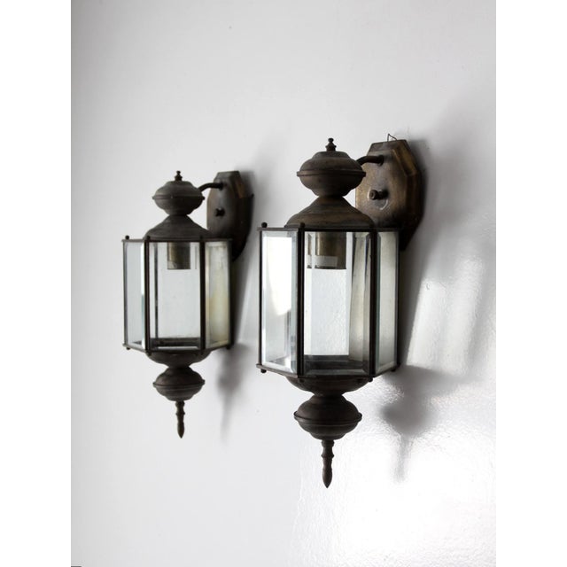 Vintage Outdoor Wall Lantern Sconces - a Pair For Sale - Image 11 of 11