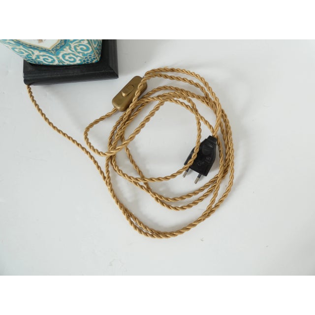 Vintage Chinoiserie Floral Lamp For Sale - Image 9 of 9