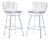 Harry Bertoia for Knoll Mid Century Chrome Counter Stools - Pair For Sale