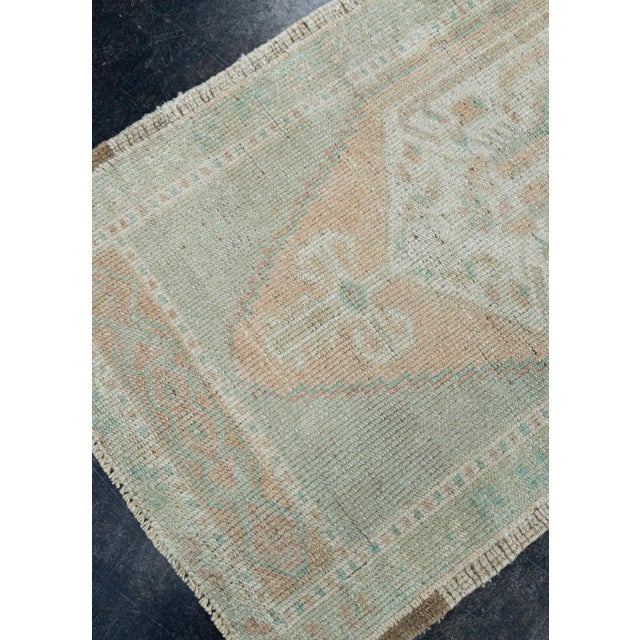 Turkish Turkish Mini Rug Oriental Hand Knotted Vintage Rug 1'8" x 3'4" #16877 For Sale - Image 3 of 8