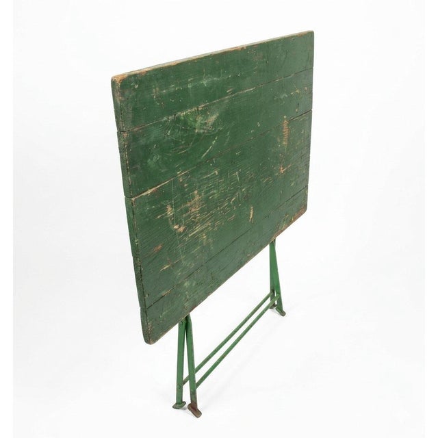 Rustic European Vintage French Cafe Table For Sale - Image 3 of 3