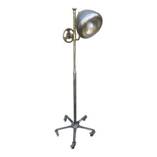 Crome and Vintage Headlight Floor Lamp For Sale