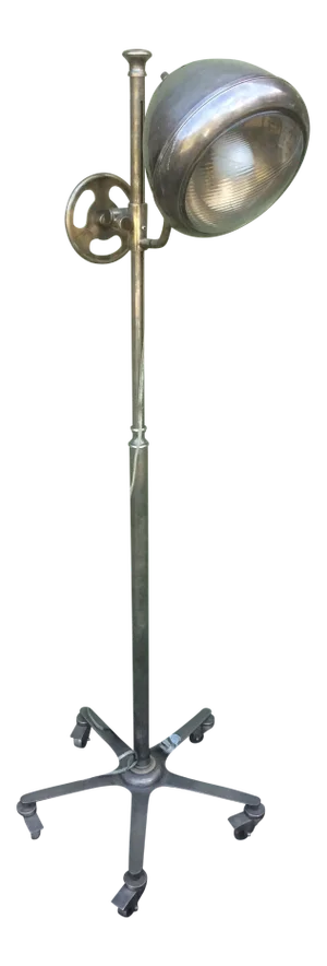 Crome and Vintage Headlight Floor Lamp