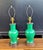 Wood Beautiful Pair of Frederick Cooper Emerald Green Crystalline Glazed Ceramic Table Lamps For Sale - Image 7 of 7