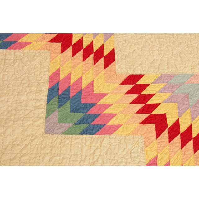 Vintage 'Broken Star' Pattern Quilt For Sale In Philadelphia - Image 6 of 13