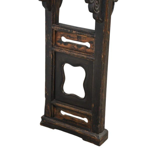 Brown Antique Asian Wood Long Alter Console Table 85 Long For Sale - Image 8 of 9