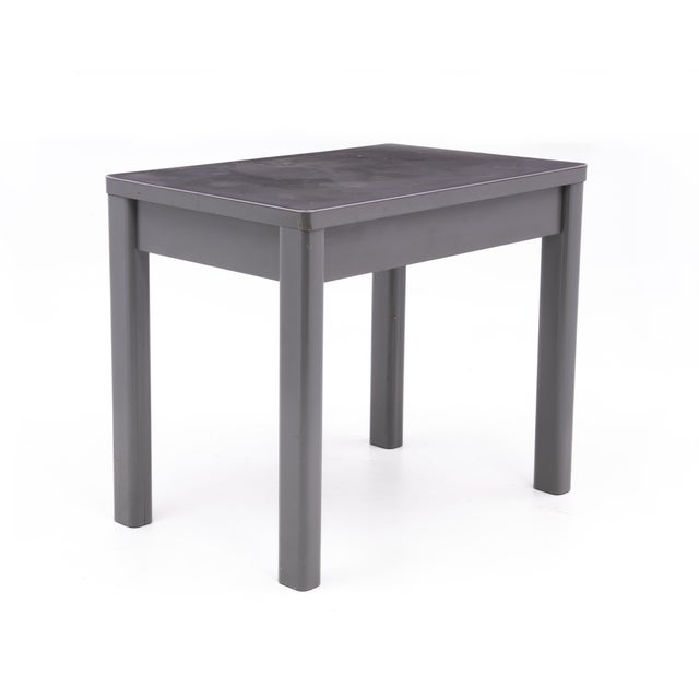 Gray Globe-Wernicke Industrial Streamliner Tanker Grey Desk Work Table 1940's For Sale - Image 8 of 15