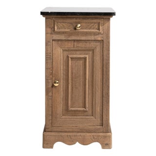 Early 20th Century Oak Louis Philippe Side Table With Marble Top For Sale