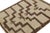 Rug & Kilim Vintage Tulu Rug in Beige, With Brown Geometric Patterns, From Rug & Kilim For Sale - Image 4 of 7