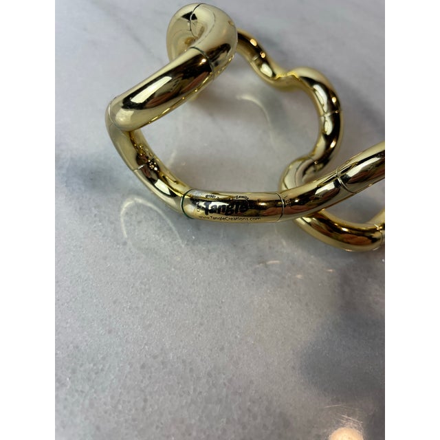 1980s Richard X. Zawitz Mini Tangle Sculpture in Gold For Sale - Image 4 of 6