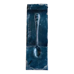 Antique Tiffany & Co. 'Farm' Infant Sterling Silver Feeding Spoon Steel Mold, Circa Early 20th Century