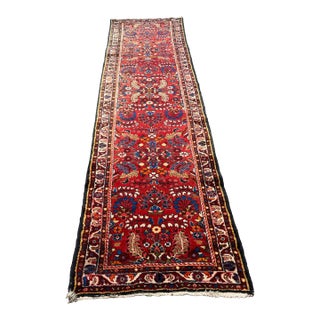 3ft 4in × 13ft 5in Karajeh Heriz Persian Rug, Circa 1930's For Sale