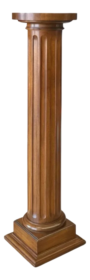 Mid-20th Century Mahogany Neoclassical Pedestal With Ebonized Top