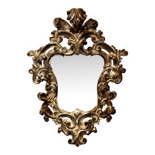 19th C. Italian Florentine Silver Leaf Mirror For Sale