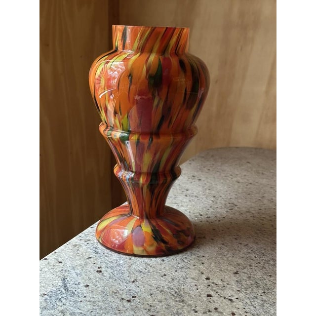 Antique Bohemian Baluster Vase from Kralik, 1920s For Sale - Image 3 of 12