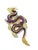 Early 21st Century Bochic Dragon "Orient" Ruby & White Zircon Brooch In 18K Gold & Silver For Sale - Image 5 of 18