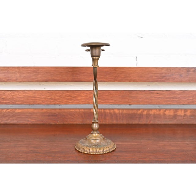 Metal Tiffany Studios New York Bronze Three-Light Candelabrum, 1920s For Sale - Image 7 of 10