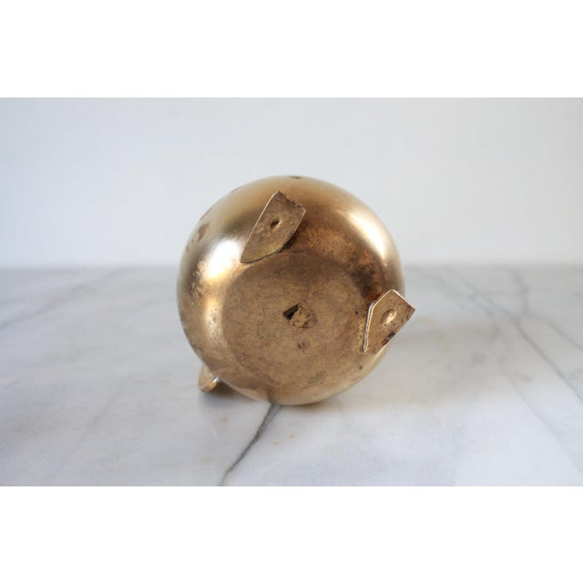 Vintage Polished Brass Egg-Shaped Container With a Rooster Head Lid For Sale - Image 12 of 12