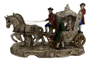 German Polychrome Porcelain Figurine Group from Sèvres, Limoges