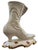 Large Vintage Porcelain Victorian-Style Boot | White & Gold Floral High-Heel Shoe Sculpture For Sale - Image 4 of 6