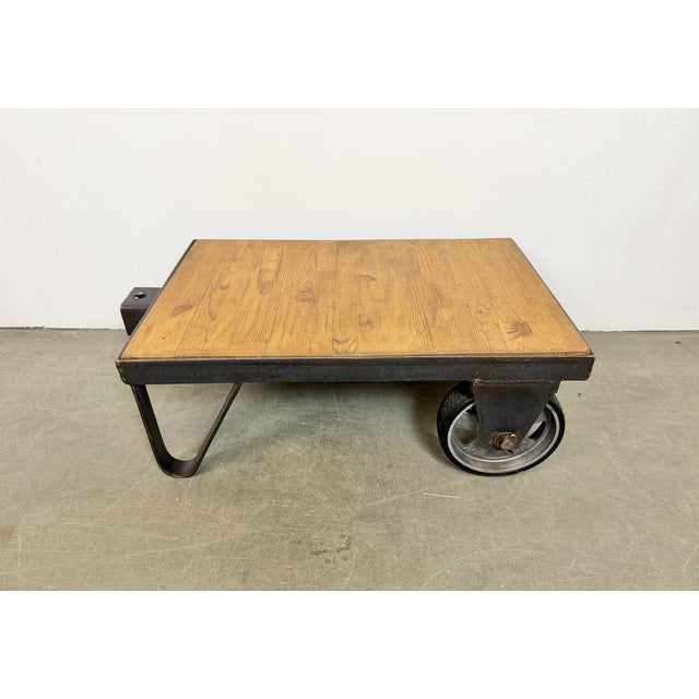 Industrial Black Coffee Table Cart, 1960s For Sale - Image 4 of 14