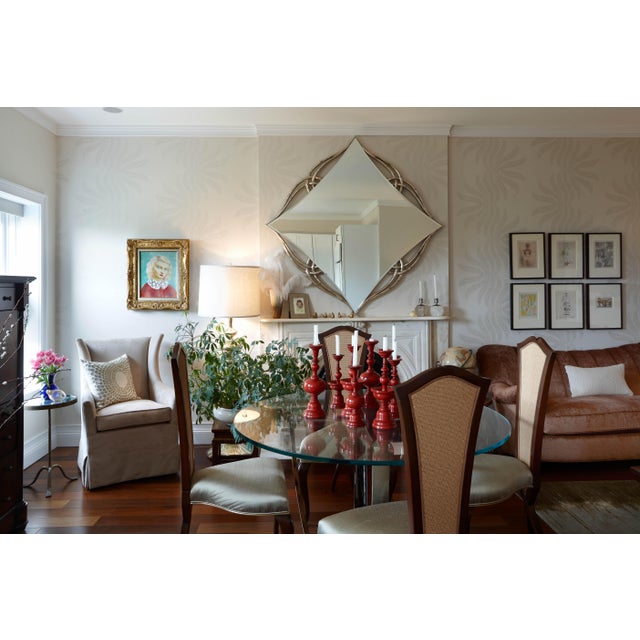 Asian Antique Late 20th Century Chinese Red Candle Holders, Set of 4 For Sale - Image 3 of 3