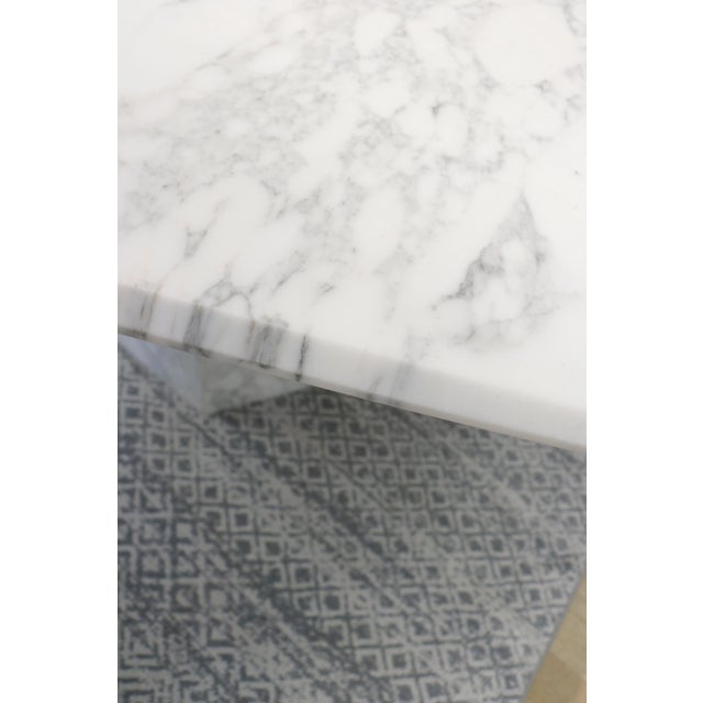 Pasargad Home Majesty Pure Italian Marble Side Table For Sale In New York - Image 6 of 6
