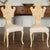 Mid 20th Century Set of Six Italian Midcentury Bleached Walnut Dining Room Chairs with Scrolls For Sale - Image 5 of 12