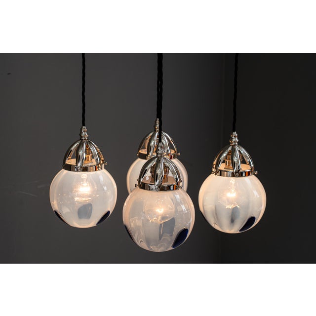 Secession Chandelier attributed to Bakalowits & Sohne for Koloman Moser, 1903 For Sale - Image 6 of 18