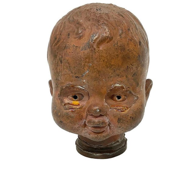 Doll head mold from the mid-20th century An industrial European doll head mold in a lovely baby head. Age is around the...