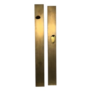 Roberto Vecchione, The Skyscrapers Abstract Sculptures, 1998, Brass, Set of 2 For Sale