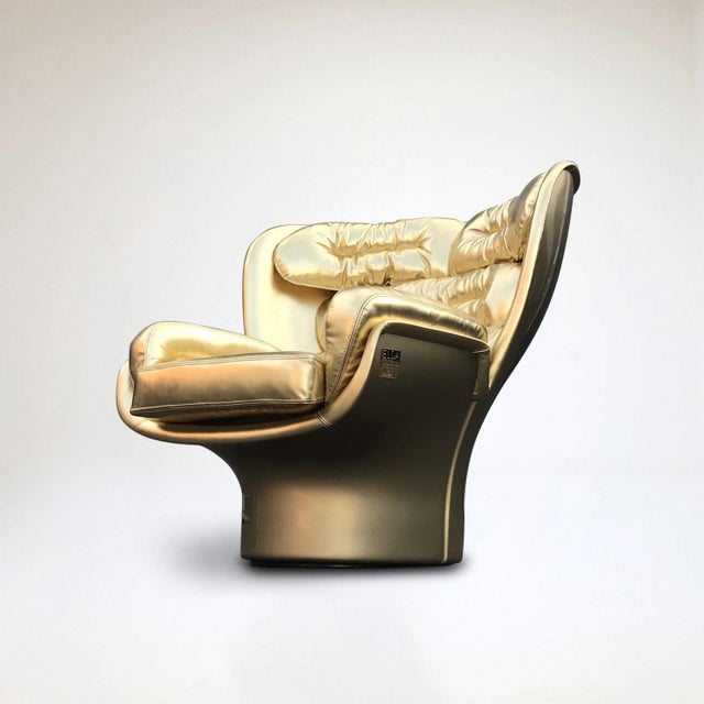 Golden Elda Chair by Joe Colombo for Longhi, Italy, 2010s For Sale - Image 10 of 12