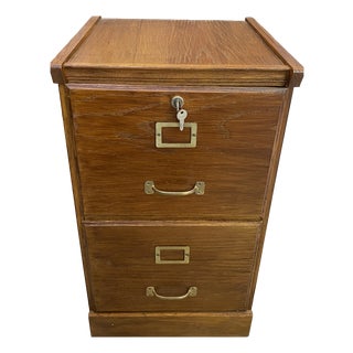 Vintage Filing Cabinet in Oak, 1950s For Sale