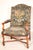 French French Regence Walnut Armchair With Tapestry Upholstery For Sale - Image 3 of 15