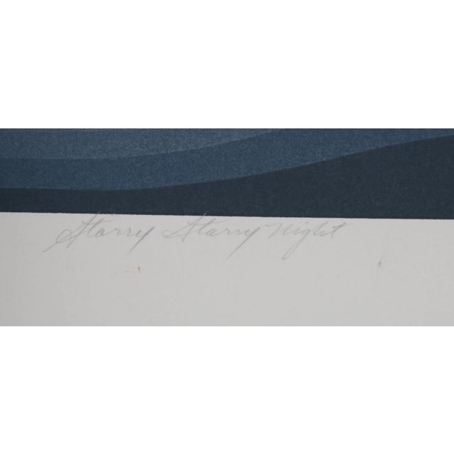 Op Art "Starry, Starry Night", Op Art Serigraph by Roy Ahlgren For Sale - Image 3 of 5