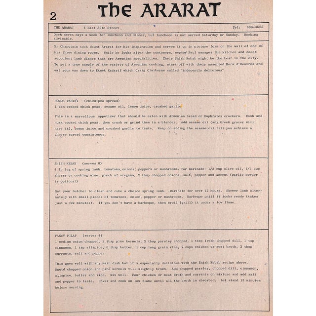 "New York a La Carte" 1968 For Sale - Image 13 of 18