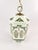 1960s Vintage French Ceramic Pendant Light With Hand-Painted Green Birds For Sale - Image 5 of 18