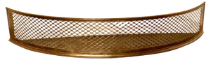 Victorian Demi-Lune Curved Brass and Iron Fender, 1890s