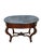 Oval Wooden Table with Marble Top and Drawer, 1890s For Sale - Image 4 of 10