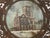 Folk Art Architectural Painting Framed in Antique Stove Pipe Collar For Sale - Image 4 of 10