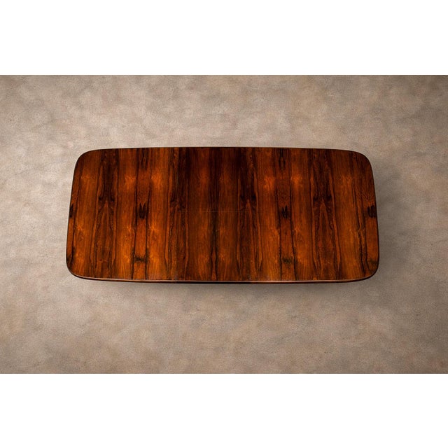 Wood Brazilian Mid-Century Modern Extendable Dining Table in Rosewood, Loher, 1960s For Sale - Image 7 of 11