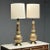 Mid-Century Modern Italian Mid-Century Modern, Large Table Lamps, Gold Glass, Brass, Italy, 1960s For Sale - Image 3 of 11