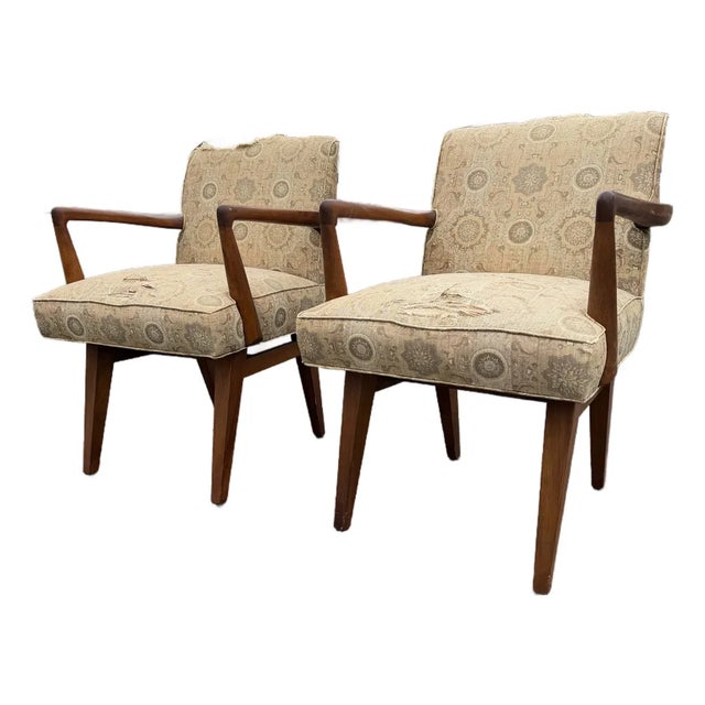 Mid Century Attributed to Jens Risom C-108 Arm Chairs For Sale