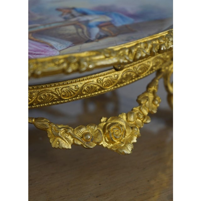 Sevres Bronze Mounted Porcelain Center Bowl For Sale - Image 4 of 11