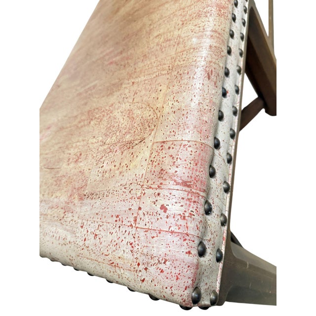 Brown Thomas O'Brien Century Rustic Speckled Cork Wood Trestle Bench For Sale - Image 8 of 15