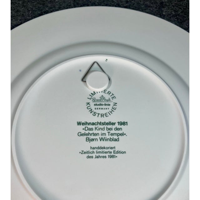Ceramic Bjorn Wiinblad Christmas Plate (1981) by Rosenthal For Sale - Image 7 of 7
